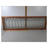 Leaded beveled glass transom window 64x20x1 1/2