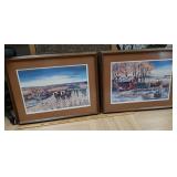 > Two signed numbered D. Paul prints matted &