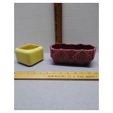 2 McCoy pottery planters