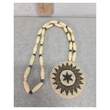 Native american bone and bead necklace by Dorothy
