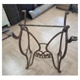 > White treadle sewing machine base 21x30x18'