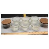 8 Kerr jelly glass 2 w/ lids