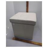 Foldable faux leather Ottoman cube