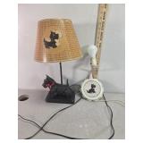 Scottie dog lamps