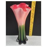 Murano style art glass vase jack in the pulpet