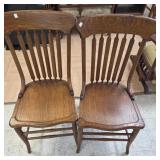 > 2 Oak dining chairs