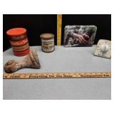 Oriole Brand Pine Tar can, cast iron ball claw