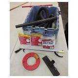 Tote w/ Vacuum attachments & steel tape