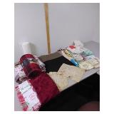Table cloth,  napkins, blankets, Placemats &
