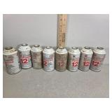 8 cans, sealed R12