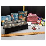 Folding step stool kids books +