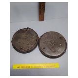 John Deere cast iron hooper lids