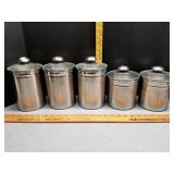 Stainless steel canisters with lids