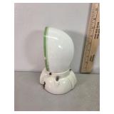 Porclan light with milk glass cover