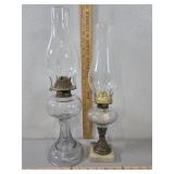 2 oil lamps