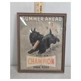 > Champion spark plug Scottie dog advertising