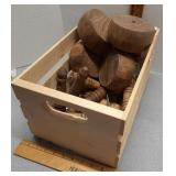 Wood box crate with furniture legs