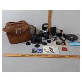 Canon AE 1 Program 35mm camera multiple lenses