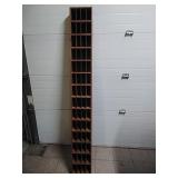 Wooden Rack multiple compartments 67.5' L X 8.5'H