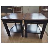 > Pair of end tables w/ storage drawers