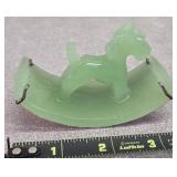 * Scottie Dog Jadeite Glass Ink Blotter