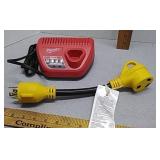 Milwaukee M12 charger & generator power adapter