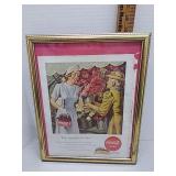 Coca-cola 1940's advertising framed