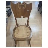 > Cane seat rocking chair