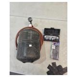 Left hand drill bit, air buble, driver