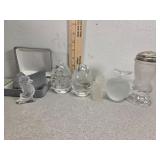 Waterford, Goebel, + crystal sculptures