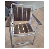 > Wood folding lawn chair mid century?