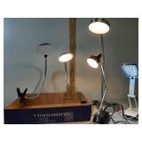 Adjustable desk lamps,  clamp light and