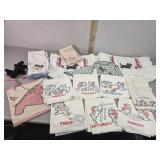 Scottie Dog Fanci-work, days of week towels +