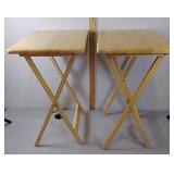 2 wood TV trays