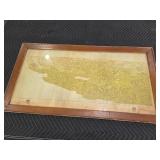 > UP Railroad map - framed - The Pacific Slope