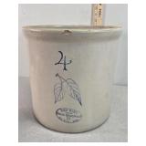 > 4 gallon Red Wing crock Birch Leaf, Ski Oval