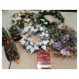 Holiday lights & wreaths