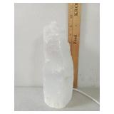 Large White Selenite Tower Lamp