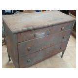 > Industrial metal 4 drawer dresser 41x35x19