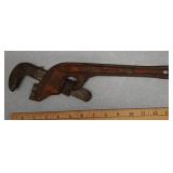 Ridgid end pipe wrench E14 offset ridge tool co