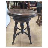 > Glass foot organ stool