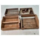 Wood crates + wood soap dish & brackets