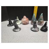 * Witch hat stone figurines
