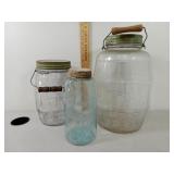 3 Glass Jars