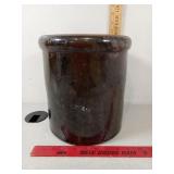 Crock, 2- Gallon,  Dark Brown Stoneware