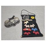 * Scottie Dogs pins, makeup dresser set