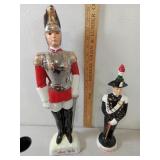 2 Liquor Decanters, Both Soldiers, Sicilian Gold,