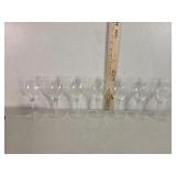 Crystal stemmed glasses