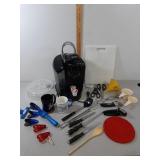 Keurig,  cutting board & other kitchen items