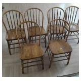 > 6 wood chairs
